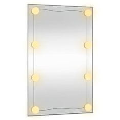 Vidaxl Nástěnné zrcadlo s LED osvětlením 50 x 80 cm sklo obdélníkové