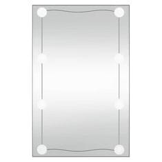 Vidaxl Nástěnné zrcadlo s LED osvětlením 50 x 80 cm sklo obdélníkové