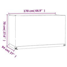 Petromila Plachty na zahradní nábytek 2 ks s 8 očky 170x94x70 cm obdélník