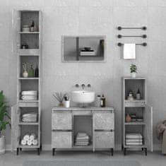 Vidaxl 3dílný set koupelnového nábytku betonově šedý kompozitní dřevo
