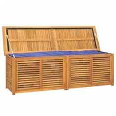 Greatstore Zahradní úložný box s vložkou 175 x 50 x 53 cm masivní teak