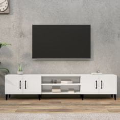 Vidaxl TV skříňka bílá vysoký lesk 180 x 31,5 x 40 cm kompozitní dřevo