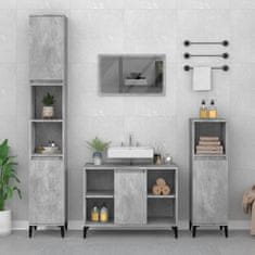 Greatstore 3dílný set koupelnového nábytku betonově šedý kompozitní dřevo