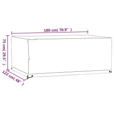 Vidaxl Plachta na zahradní nábytek s 8 očky 180x122x75 cm obdélníková