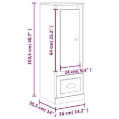 Greatstore Skříň highboard hnědý dub 36 x 35,5 x 103,5 kompozitní dřevo