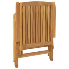 Greatstore Polohovací zahradní židle s poduškami 8 ks masivní teak