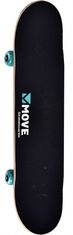 TWM skateboard Cube 20 x 79 cm Abec 7 black/turquoise