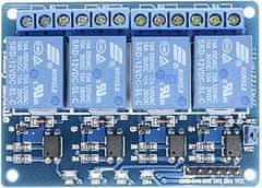 HADEX Modul relé 4x, napájení 12V, s optočlenem