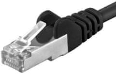 PremiumCord Patch kabel CAT6a S-FTP, RJ45-RJ45, AWG 26/7, 1m, černá