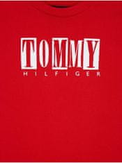 Tommy Hilfiger Červené klučičí tričko Tommy Hilfiger 116