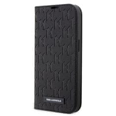 Karl Lagerfeld Lagerfeld PU Saffiano Monogram Book Pouzdro pro iPhone 14 Pro Max Black