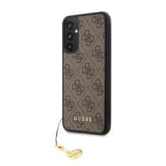 Guess 4G Charms Zadní Kryt pro Samsung Galaxy A34 5G Brown