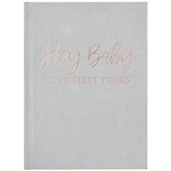 MojeParty Vzpomínková kniha Hey Baby šedá 1. rok