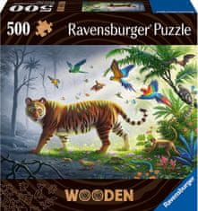 Ravensburger Dřevěné puzzle Tygr v džungli 500 dílků