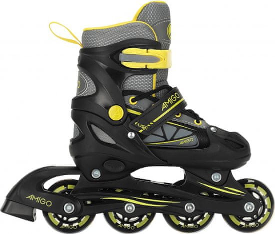 TWM Inlineskates Fuse junior polypropylen černá/žlutá mt 30/33