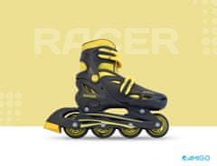 TWM Inline brusle Racer junior polypropylen žlutá mt 34/37