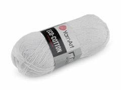 Kraftika 1ks (760) bílá pletací příze eco-cotton 100 g, pletací