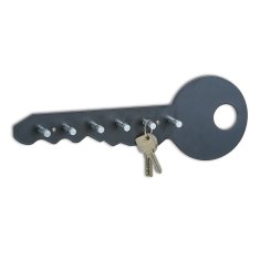 Zeller Kvalitní věšák na klíče, 6 háčků, 35x12x4 cm, černá barva