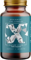 BrainMax Zinc Complex, Zinek, Selen, Měď a Kurkuma, 100 rostlinných kapslí