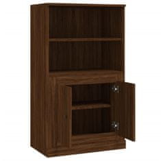 Greatstore Skříň highboard hnědý dub 60 x 35,5 x 103,5 kompozitní dřevo