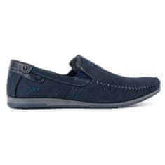 Pánské kožené mokasíny 876 navy blue velikost 49