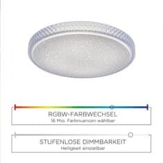 PAUL NEUHAUS LEUCHTEN DIRECT LED stropní svítidlo, Smart Home, RGB plus W, bílé MEDION RGB plus 3000-5000K LD 14745-00