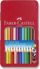 PADU Faber - Castell Pastelky trojhranné Grip 2001 - plechová krabička 12 ks