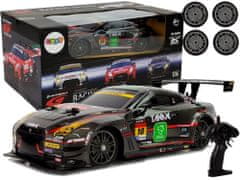 shumee Dálkové ovládání Drift Racing Car Black Nissan GT-R Nismo GT3 1:16 2,4G