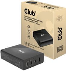 Club 3D síťová nabíječka, GAN technologie, 4xUSB-A a USB-C, PD 3.0 Support, 132W , černá