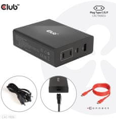 síťová nabíječka, GAN technologie, 4xUSB-A a USB-C, PD 3.0 Support, 132W , černá