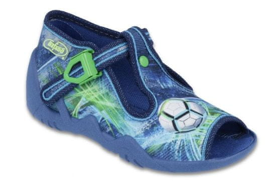 Befado chlapecké sandálky SNAKE 217P098 modré, fotbalový míč