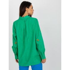 Factoryprice Dámská košile s výšivkou oversize BAYLEY zelená TO-KS-7121.08P_398231 M