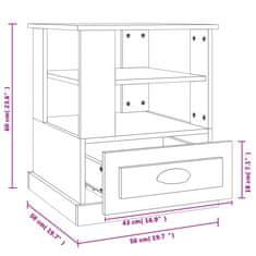 Greatstore Odkládací stolek bílý vysoký lesk 50x50x60 cm kompozitní dřevo