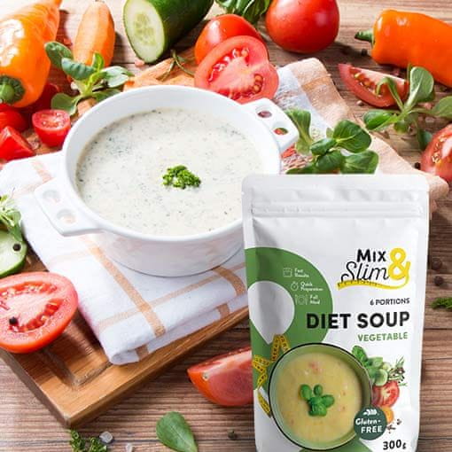 Mix & Slim Mix Slim Dietní polévka zeleninová 300g (10 porcí)