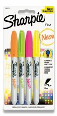 Sharpie Permanentní popisovač Sharpie Neon sada 4 barev