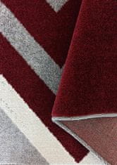 4sleep Kusový koberec OTTO 03 šedočervený Šedá Geometrické tvary Do 0,9cm OTTO 20/20/100 120x170