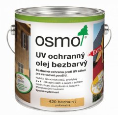 OSMO 420 a 410 UV ochranný olej BEZBARVÝ 2,5 l - 410 bezbarvý bez účinných látek - interiér