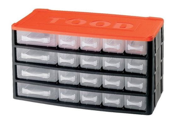 Tood Box na nářadí 20 zásuvek, 330x170x180 mm, plast