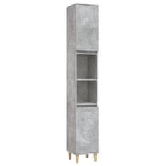Greatstore 3dílný set koupelnového nábytku betonově šedý kompozitní dřevo