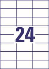Avery Zweckform Samolepící etikety 3474-10 | 70x37 mm, 10xA4, 240 ks, bílá