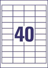 Avery Zweckform Samolepící etikety 6126 | 48,5x25,4 mm, 10xA4, 400 ks, bílá