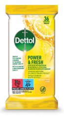 Dettol DETTOL Antibakteriální ubrousky citron - 36 ks