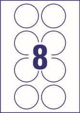 Avery Zweckform Kulaté etikety 6227-10 | Ø 65 mm, 10xA4, 80 ks, bílá