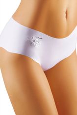 Amiatex Dámské kalhotky Flower white + Ponožky Gatta Calzino Strech, bílá, XL