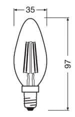 Osram LED žárovka E14 B40 4W = 40W 470lm 2700 - 4000K Teplá bílá / Neutrální bílá FILAMENT DUO CLICK