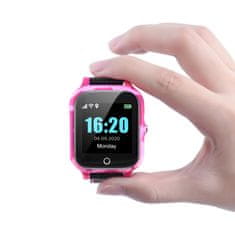 i365 Dětské chytré hodinky s GPS lokátorem a vibracemi - Růžové + Kaktus SIM zdarma