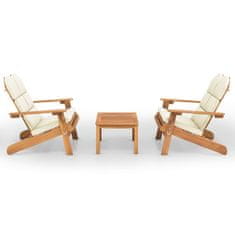 Greatstore 3dílná sada zahradního nábytku Adirondack masivní akácie