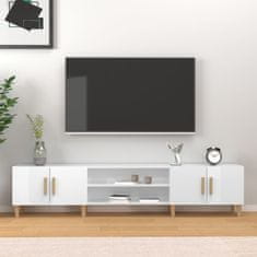 Vidaxl TV skříňka bílá vysoký lesk 180 x 31,5 x 40 cm kompozitní dřevo