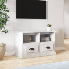 Greatstore TV skříňka bílá 80 x 35 x 50 cm kompozitní dřevo