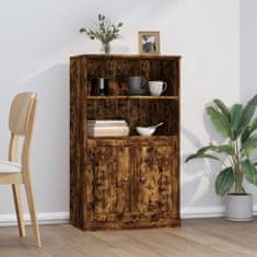 Greatstore Skříň highboard kouřový dub 60 x 35,5 x 103,5 kompozitní dřevo